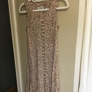 Beige floral maxi dress size 5